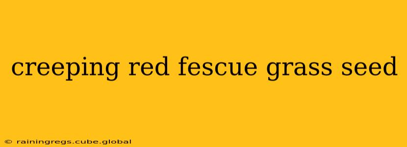creeping red fescue grass seed