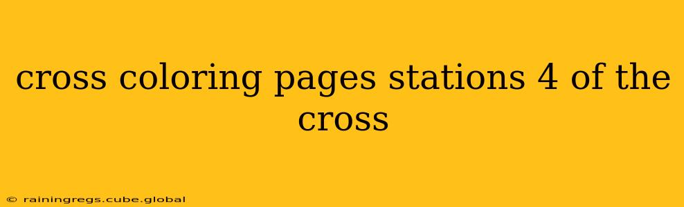 cross coloring pages stations 4 of the cross