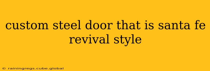 custom steel door that is santa fe revival style