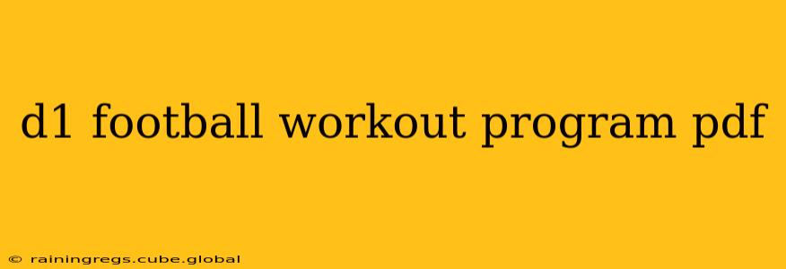 d1 football workout program pdf
