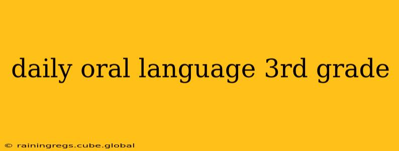 daily oral language 3rd grade
