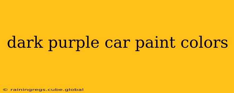 dark purple car paint colors