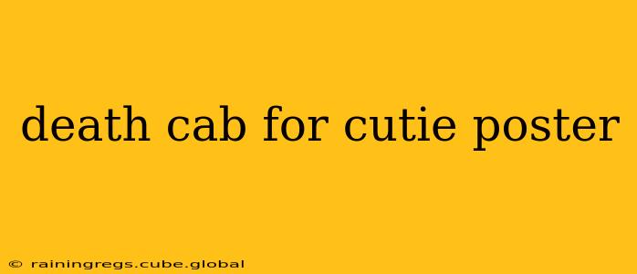 death cab for cutie poster