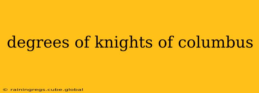 degrees of knights of columbus