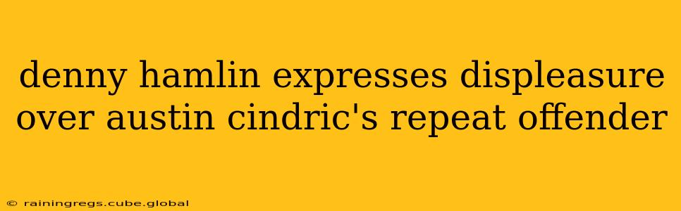 denny hamlin expresses displeasure over austin cindric's repeat offender