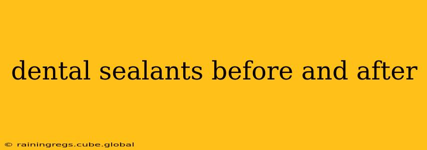 dental sealants before and after