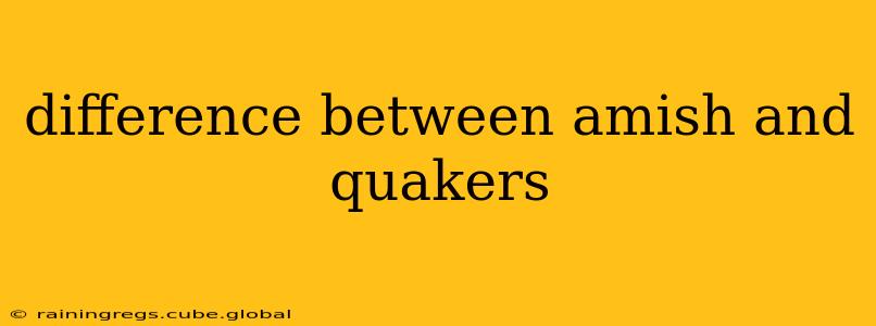 difference between amish and quakers