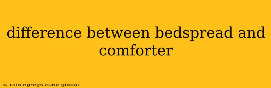 difference between bedspread and comforter