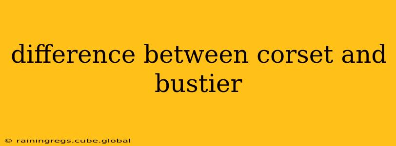 difference between corset and bustier