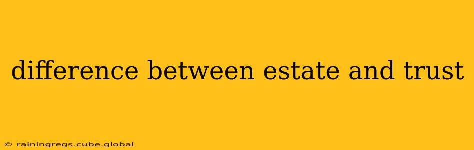 difference between estate and trust