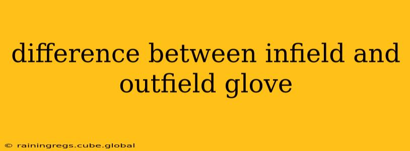difference between infield and outfield glove