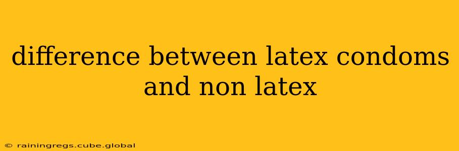 difference between latex condoms and non latex