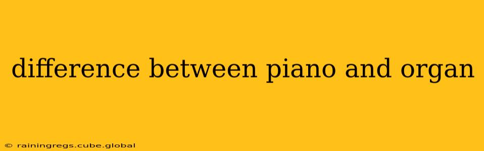 difference between piano and organ