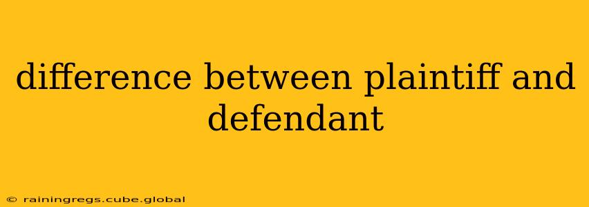 difference between plaintiff and defendant