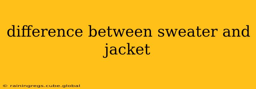 difference between sweater and jacket