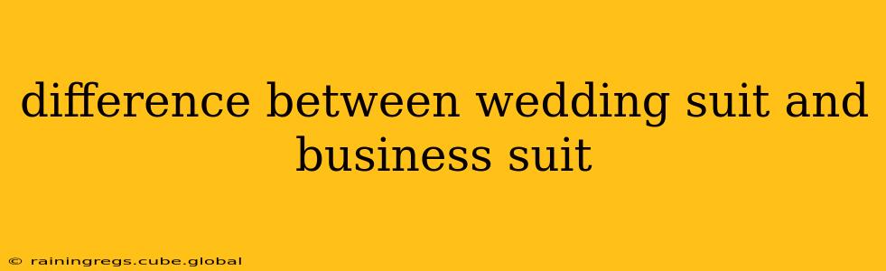 difference between wedding suit and business suit