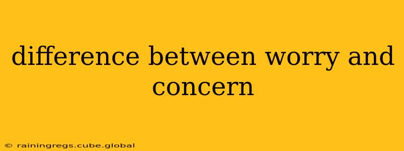 difference between worry and concern