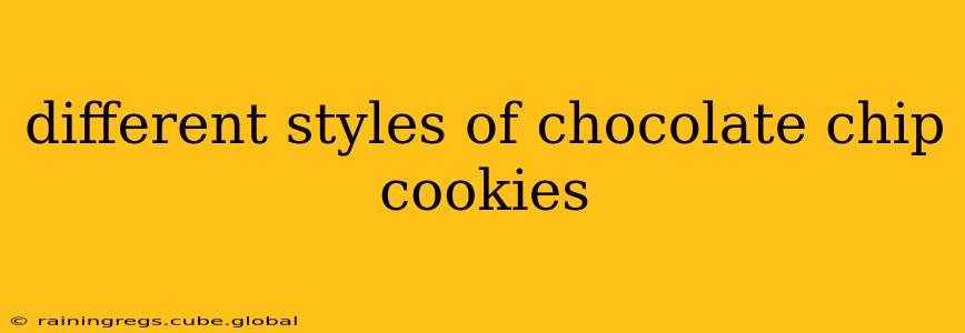 different styles of chocolate chip cookies