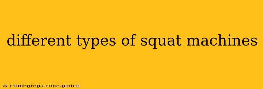 different types of squat machines