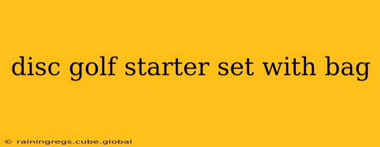 disc golf starter set with bag