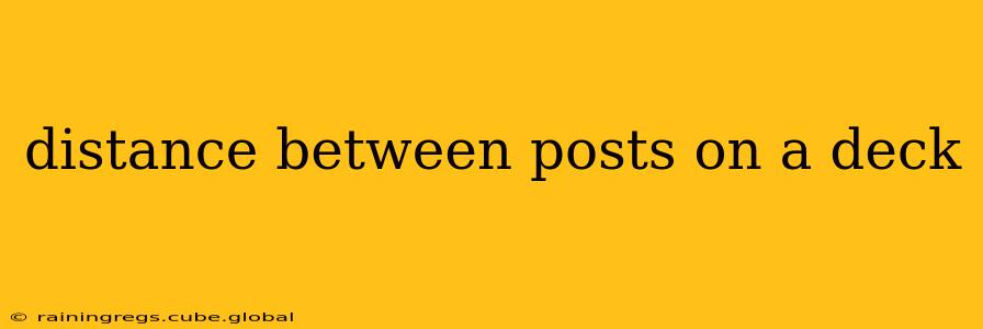distance between posts on a deck