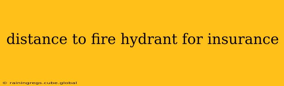 distance to fire hydrant for insurance