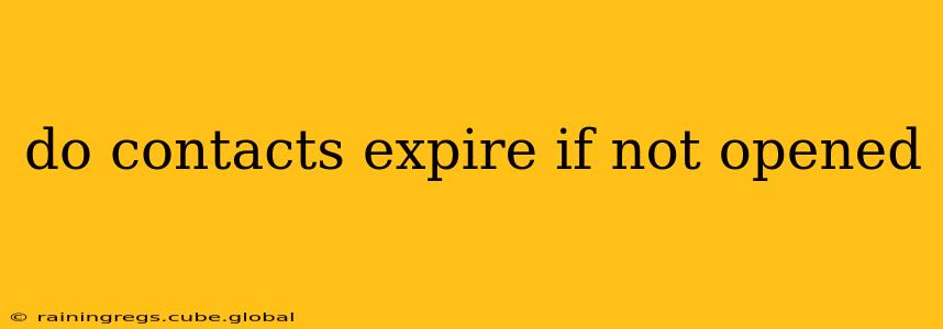 do contacts expire if not opened