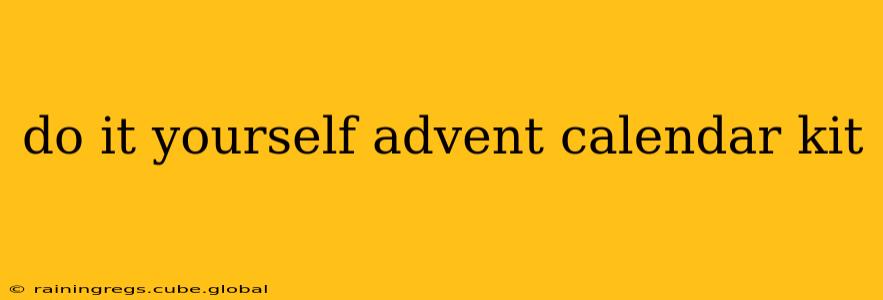 do it yourself advent calendar kit