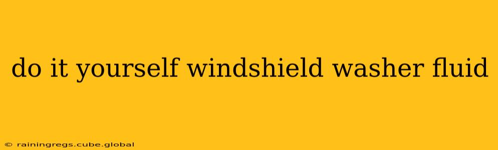 do it yourself windshield washer fluid