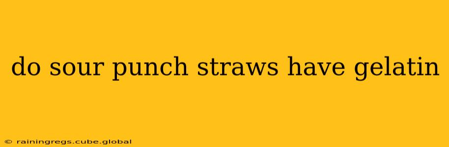 do sour punch straws have gelatin