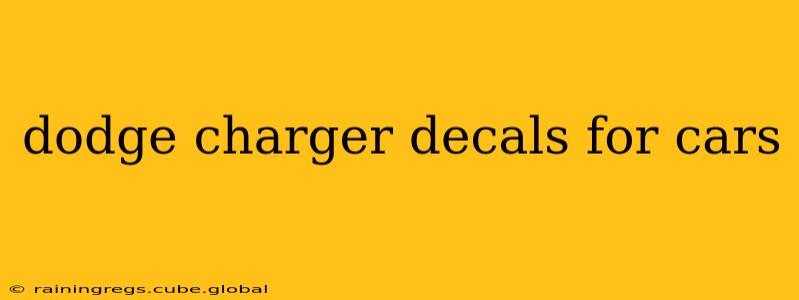 dodge charger decals for cars