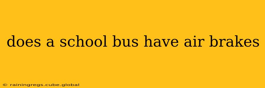 does a school bus have air brakes