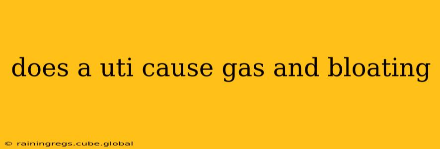 does a uti cause gas and bloating