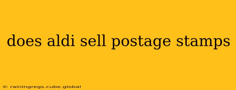 does aldi sell postage stamps