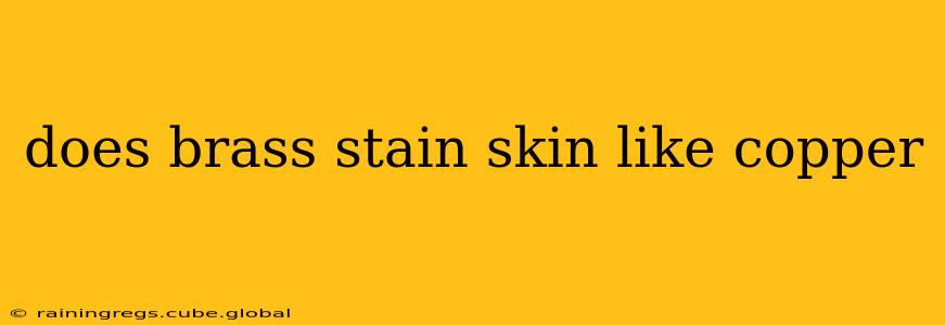 does brass stain skin like copper