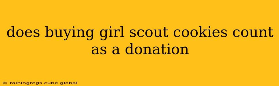does buying girl scout cookies count as a donation