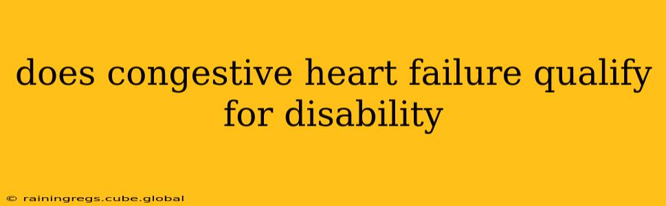 does congestive heart failure qualify for disability
