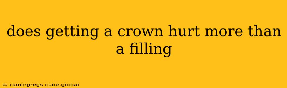 does getting a crown hurt more than a filling