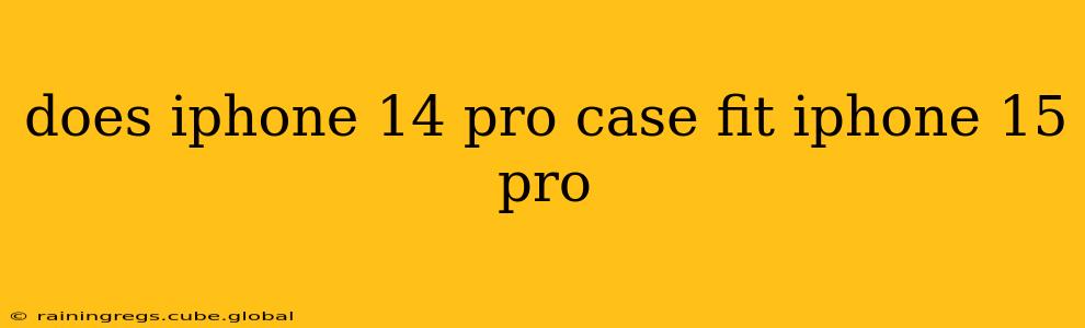does iphone 14 pro case fit iphone 15 pro