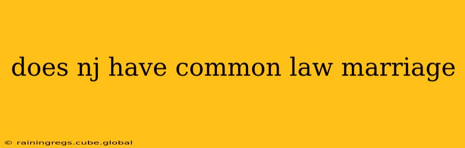 does nj have common law marriage