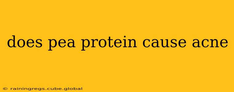 does pea protein cause acne
