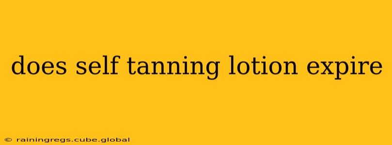 does self tanning lotion expire