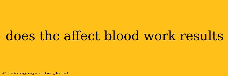 does thc affect blood work results