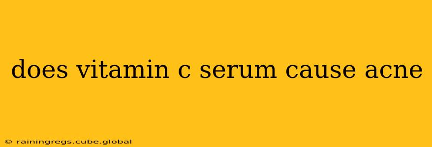 does vitamin c serum cause acne