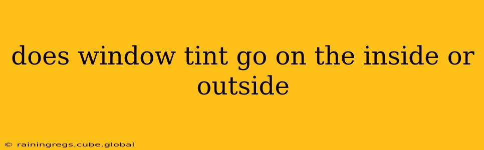 does window tint go on the inside or outside