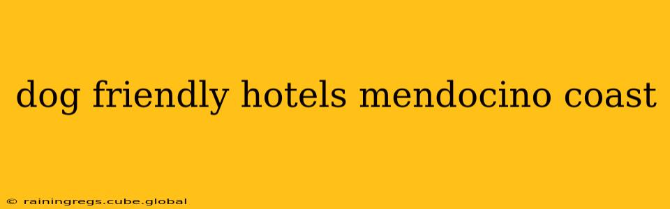 dog friendly hotels mendocino coast