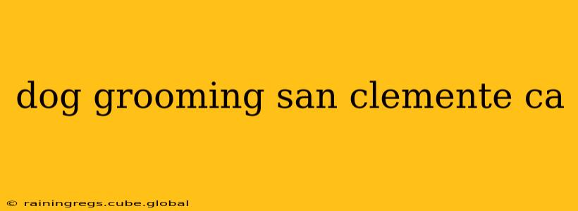 dog grooming san clemente ca