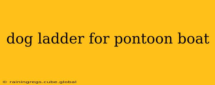 dog ladder for pontoon boat