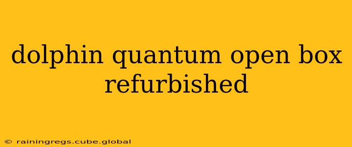 dolphin quantum open box refurbished