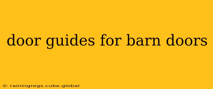 door guides for barn doors
